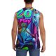 thumbnail image 4 of Fotbe Neon Free Play Men's Camiseta sin Mangas Estampada para Hombres, Playera Casual para Gimnasio, Entrenamiento, Playa-Large, 4 of 7