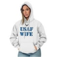 thumbnail image 4 of US Air Force USAF Wife Proud Spouse Hoodie Sweatshirt Women Brisco Brands L, 4 of 6