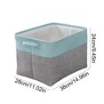 thumbnail image 2 of Foldable Fabric Storage Bin - Large-Capacity Organizer for Clothes/Toys/Gifts, Soft Collapsible Storage Basket for Home Use, Durable Washable Fabric with Reinforced Handles, 15*11*9in, Brown, 2 of 7