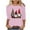 FY1-Pink, variant on VKOYWKM Christmas Shirts Women Cute Christmas Gnomes Graphic Tees 3/4 Length Sleeve Women Tops Funny Family Party Christmas T-Shirts