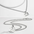 thumbnail image 5 of Stainless Steel Number 3 Necklace,Layered Necklace for Men,18+20 In Silver Chain Necklace for Men,Ice Hockey Basketball Football Baseball Team Number Necklaces Sport Athlete Jewelry Gift, 5 of 7