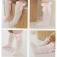 thumbnail image 4 of Baby Knee High Socks Newborn Infant Toddler Kids Socks Girls Uniform Leggings Dress Sock Long Cotton Stockings, 4 of 4