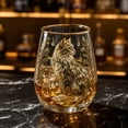 thumbnail image 7 of Tuvgenk Crystal Whisky Glass 420ml Hand-Blown Cat Sculpture Tumbler with Gold Rim Gift Boxed for Whiskey Lovers, 7 of 7