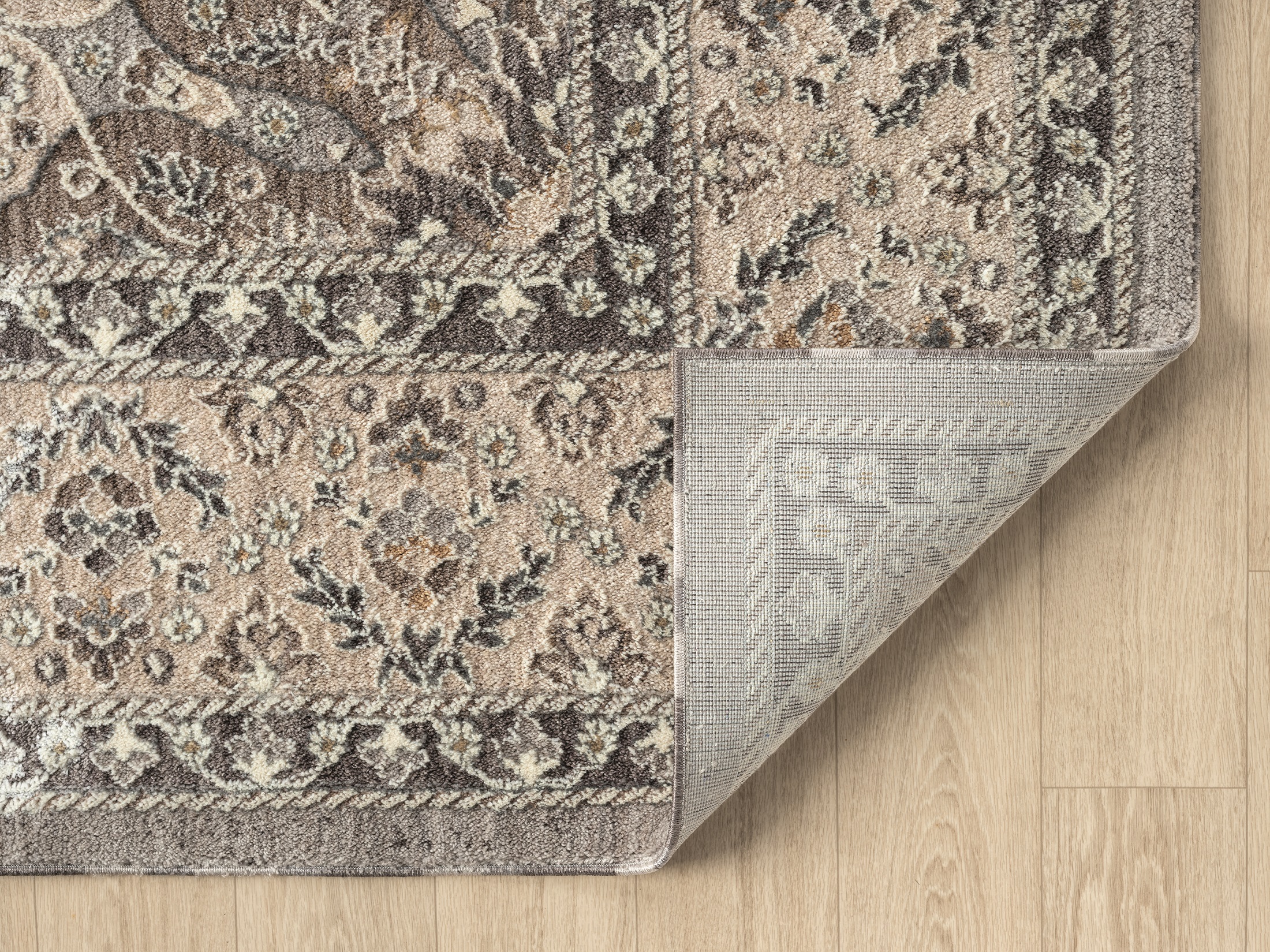 United Weavers Utopia Kerry Oriental Border Area Rug, Grey, 12'6" x 15'