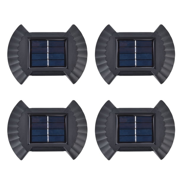 Luz solar de pared LED, 4 juegos de luces solares de pared para exteriores, diseño aerodinámico Jadeshay A