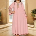 thumbnail image 5 of Elegant Women's Embroidered Pullover Dress Robe Long Sleeve Abaya for Daily Wear, 5 of 8