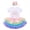 1# Rainbow+Crown, variant on Boho Rainbow 1st Birthday Outfit for Baby Girl One Year Old Party Cake Smash Photo Shooting Cotton Short Sleeve Romper Princess Tutu Tulle Skirt Flower Headband 3pcs Set