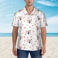 thumbnail image 6 of Picia Heart Panda Gentle Cotton Regular Fit Short Sleeve Casual Hawaiian Shirt for Men-Small, 6 of 9