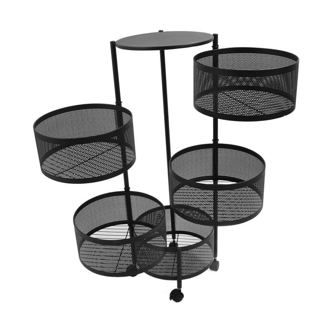 Organizador Giratorio De Cocina, Estante De Almacenamiento Giratorio De Cocina, Ahorro De Espacio De Acero Al Carbono Para Verduras