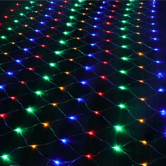 9,84 Pieds x 6,56 Pieds 204 LEDs Lumières de Filet de Noël pour Patio, Transparence, Multicolore