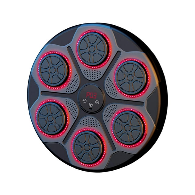 Máquina de boxeo musical Zulema Objetivo de pared con luz RGB 40 cm x 40 cm x 5 cm sin guantes