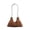 brown, variant on Genuine Cowhide Women Underarm Bag, Suede Leather Shoulder Purse, Trapezoid Hobo Bag for Work