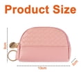 thumbnail image 4 of Monedero de piel para mujer, monedero con llavero, bolsillo para monedas, minimonedero para mujer, tarjeta de crédito, identificación, llave, auriculares, lápiz labial, 4 of 5