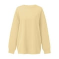 thumbnail image 5 of Lumtrix Women Fall Oversized Crewneck Sweatshirt Vintage Long Sleeve Pullover Loose Fit Cute Y2K Hoodie Khaki L, 5 of 6