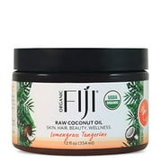 Organic Fiji, Raw Cold Pressed Coconut Oil, Lemongrass Tangerine, 12oz