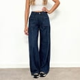 thumbnail image 3 of Jeans for Women 2026 Trendy Mid Waist Loose Fit Tapered Denim Pants with Pockets Vintage Non Stretch Jean Pants, 3 of 6