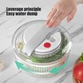 thumbnail image 4 of Xecvkr Manual Fruit Vegetable Salad Spinner Press Kitchen Drainer Dewatering Box Large Capacity Compact Storage 8.26x5.90in 1 Piece, 4 of 6