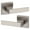 Satin Nickel, variant on Kwikset Singapore Square Half-Dummy Lever Doorknob Satin Nickel