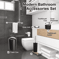 thumbnail image 2 of Juego De Accesorios De Baño De 6 Pzs, Artículos De Tocado Negro, 2 of 5