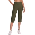 thumbnail image 3 of Inleife Womens Stretch Casual Capris Women's Drying Tight Elastic Comfortable Fitness Pants Cropped Pants, 3 of 5