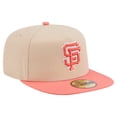 thumbnail image 3 of Men's New Era Light Beige/Coral San Francisco Giants Two-Tone Color Pack A-Frame 59FIFTY Fitted Hat, 3 of 5
