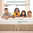 thumbnail image 5 of 550-TC Egyptian Cotton Dust Ruffle/Bed Skirt Queen Size 1-Pieces Split Corner Tailored Bed Skirt 6" Inch Drop Length Taupe Solid, 5 of 6