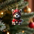 thumbnail image 2 of 2D Acrylic Animal Christmas Decoration Hanging Ornaments, Festive Colorful Decor for Tree and Home, Seasonal Animal Themed Accents for Holiday Atmosphere, 2 of 6