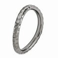 thumbnail image 3 of 925 Sterling Silver Stackable Expressions Polished Black-plate Wave Ring Size: 7; for Adults and Teens; for Women and Men, 3 of 4