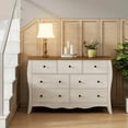 thumbnail image 2 of Costway 1 PCS 47" Farmhouse Chest of Drawers with 7 Folding Fabric Drawers Anti-tipping Kit Gray, 2 of 10