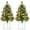 Green w/Berries, variant on Best Choice Products Set of 2 24.5in Outdoor Pathway Christmas Trees Decor w/ LED Lights, Berries, Pine Cones, Ornaments
