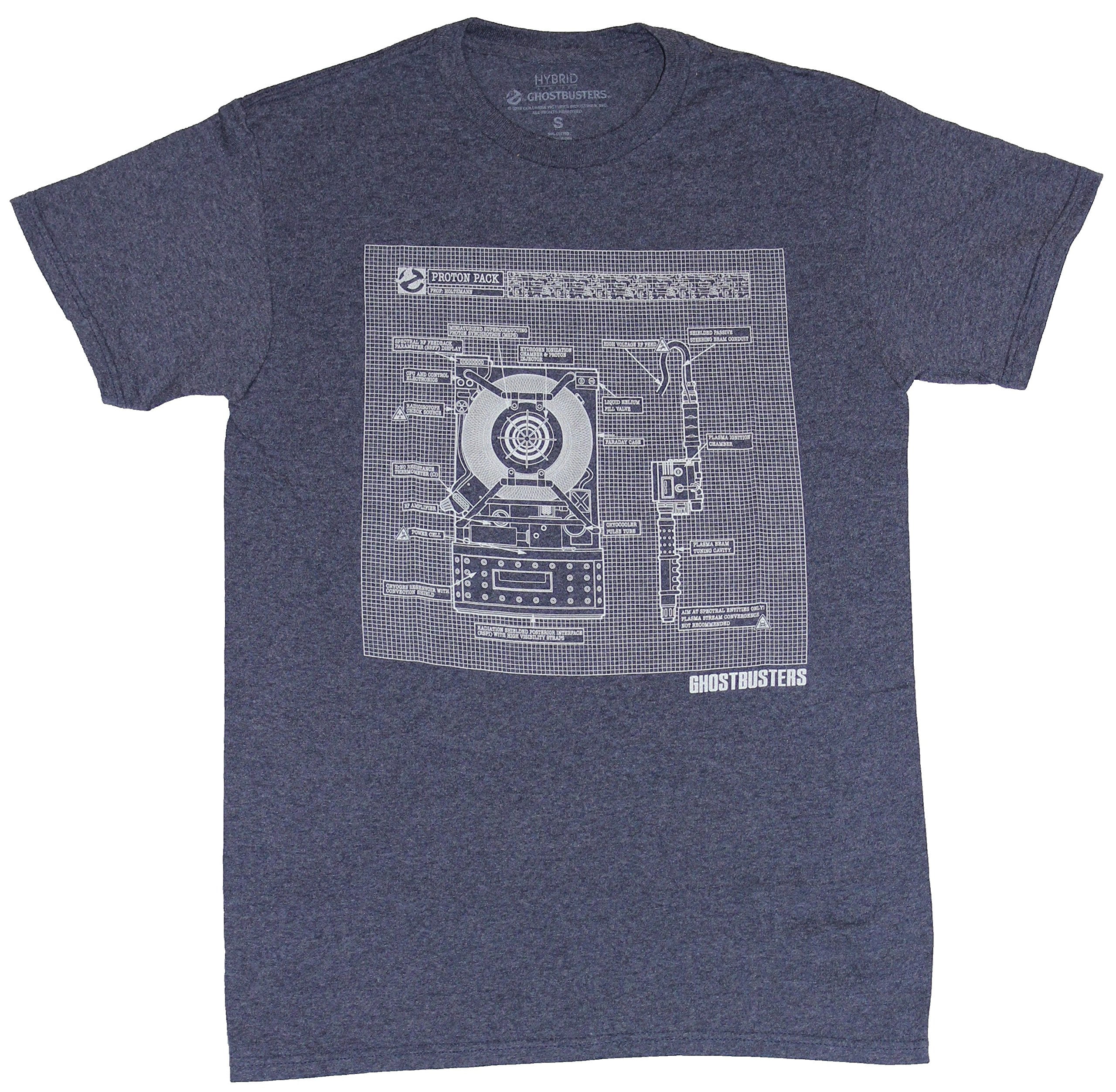 Ghostbusters - Ghostbusters Mens T-Shirt - Proton Pack Blueprint