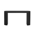 thumbnail image 6 of EUROCO 59.2" Long Curved Console Table with Vertical Stripe , Narrow Sofa Table Behind The Couch, Wooden Rectangular Entryway Table for Entrance, Hallway, Living Room, Black, 6 of 7
