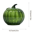 thumbnail image 3 of SLYNSHome Striped Glass Pumpkin Shaped Vase, Mini Hydroponic Flower Container,Green Decorative Pumpkin Glass Centerpiece For Fall Thanksgiving Indoor Tabletop Home Decor, 3 of 6