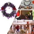 thumbnail image 2 of Halloween Wreath Gothic Wreath Skeleton Hand Design Roses Great for Holiday Parties Front Doors Wall Displays Halloween, 2 of 6