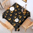 thumbnail image 2 of Horror Pumpkin Ghost Square Table Cloth Wrinkle Resistant Washable Happy Halloween Tablecolths Tablecloth for Halloween Party Decoration (60x60 Inch), 2 of 6