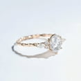 thumbnail image 4 of solitaire jewels 1.7CT Twisted Shank Oval Moissanit Engagement Ring For Women, 18K Rose Gold, 4 of 6
