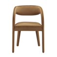 thumbnail image 5 of Side Dining Chair, Brown, Velvet, Kitchen Cafe Bistro Hospitality Restaurant, Modern Contemporary Boutique HB35936, 5 of 10