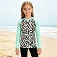 thumbnail image 5 of Tiijoy Boys Leopard Long Sleeve Rashguard UPF 50+ Swim Shirt Swimwear for Kids, Sizes 3-14, 5 of 6