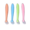 thumbnail image 1 of Cucharas de atrenamiento para Bebés, Superficie Glasada 4 Piezas de Silicona para Bebés Cucharas de Alimentación, 1 of 7