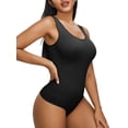 thumbnail image 3 of LELINTA Women Waist Trainer Shapewear Tummy Control Body Shaper Sexy V-Neck Slim Bodysuit Tops Corset, Black, 3 of 8