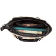 thumbnail image 5 of Lsque Vintage Nautical Pattern Leather Rivet Shoulder Bag – Elegant Genuine Leather & Microfiber PU Crossbody with Detachable Adjustable Strap, 5 of 5