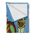 thumbnail image 2 of Ethnic Soft Flannel Fleece Throw Blanket, Folkloric Horse Animal with Tradition Ukraine Culture Ornament Boho Graphic, Cozy Plush for Indoor and Outdoor Use, 70" x 90", Multicolor, by Ambesonne, 2 of 5