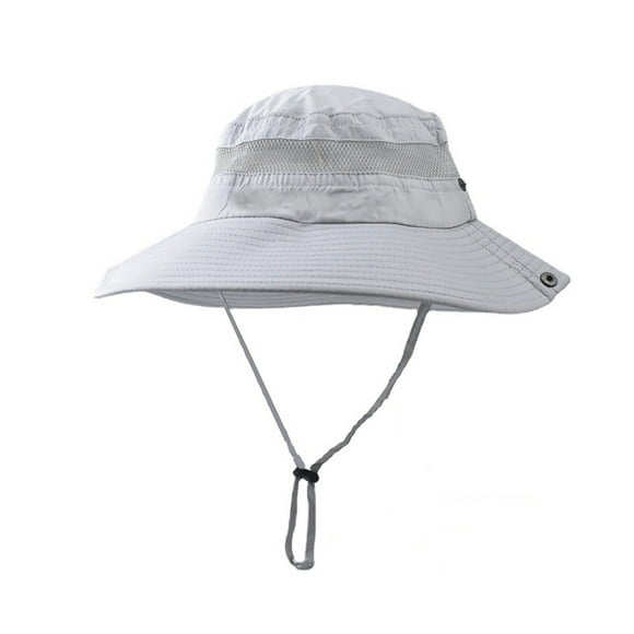 Alitao Visor Hats Beach Hats Sun Hat Sun Sunscreen Wide Brim Bucket Hat Waterproof Foldable Running Hat Hats for Women Gray 2 M