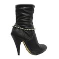 thumbnail image 6 of Women Western Boot Bracelet Silver Metal Chain Balls Anklet Shoe Charm, 6 of 9