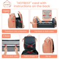 thumbnail image 4 of Muyoka Mochila para pa帽ales de beb茅, cuna plegable port谩til para beb茅s y ni帽as gemelas, impermeable, de gran capacidad, con estilo, bolsa de mam谩, cosas esenciales para reci茅n nacidos, regalos para b, 4 of 6