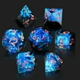 thumbnail image 1 of Cttasty Juego de dados Dnd Juego de dados de borde afilado de resina Juego de dados poliédricos hechos a mano de 7 piezas Juego de dados de juego de rol Dnd Rpg Mtg Dados D&D con estuche de regalo par, 1 of 5