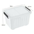 thumbnail image 6 of Julyeen 30 L Clear Latching Storage Bin with Wheels, 4 Packs Plastic Storage Container Boxes with Lids, 6 of 9