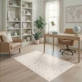 thumbnail image 2 of ODIKA 4'x6' Ultra-Soft Area Rug, Checkered Plaid Border Design Featuring Charming Feline And Bloom Accents None Washable, Bare feet friendly, Silk-Touch for Bedroom Home office, 2 of 7
