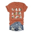 thumbnail image 2 of Halloween Shirts for Women Fashionable Floral Print Short Sleeve T Shirt For Day Celebration Round Neck Top Womens T-Shirts and Orange L, 2 of 4