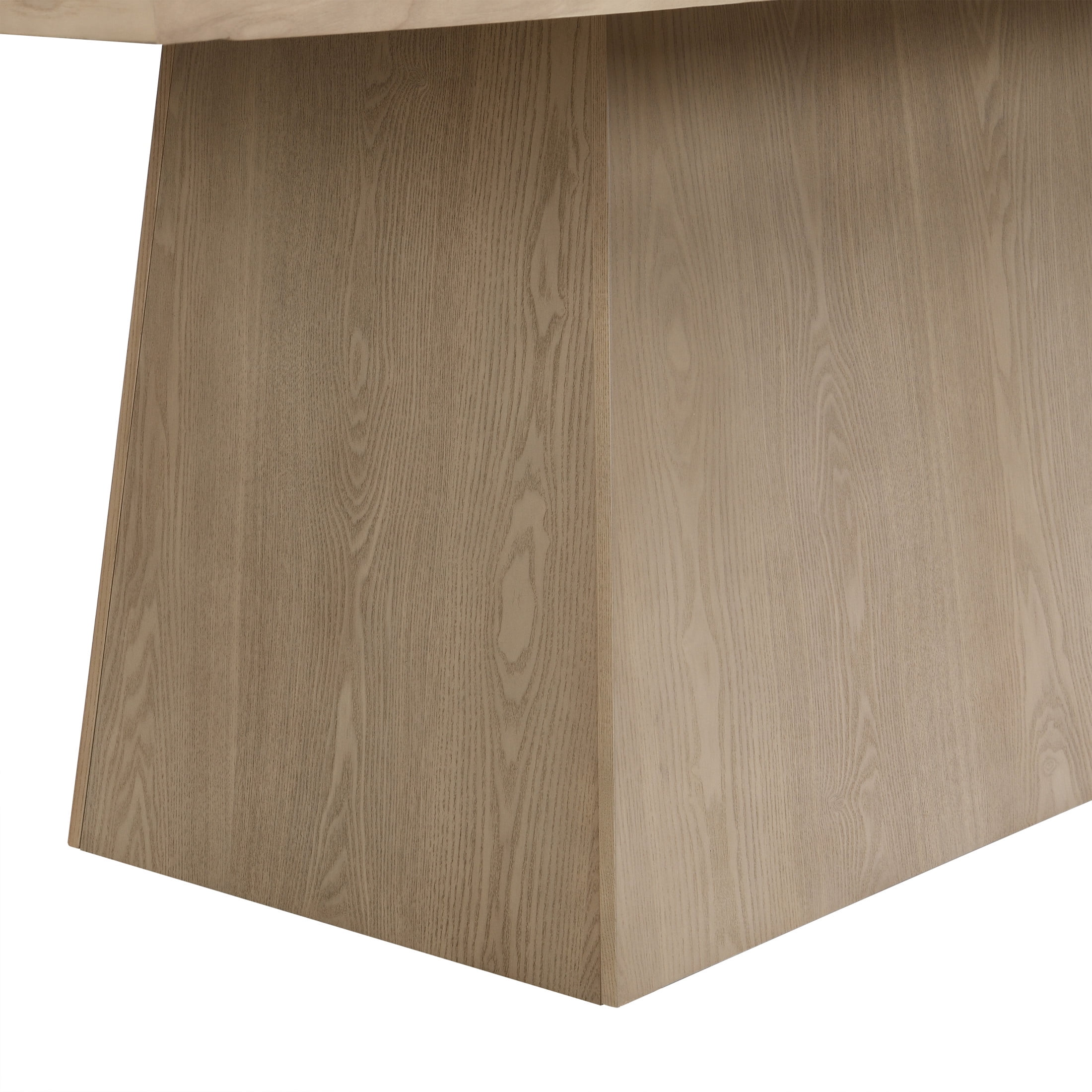 Christopher Knight Home 82" Pedestal Dining Table, Rectangular Seats 6-8, Solid Wood & MDF, Light Natural